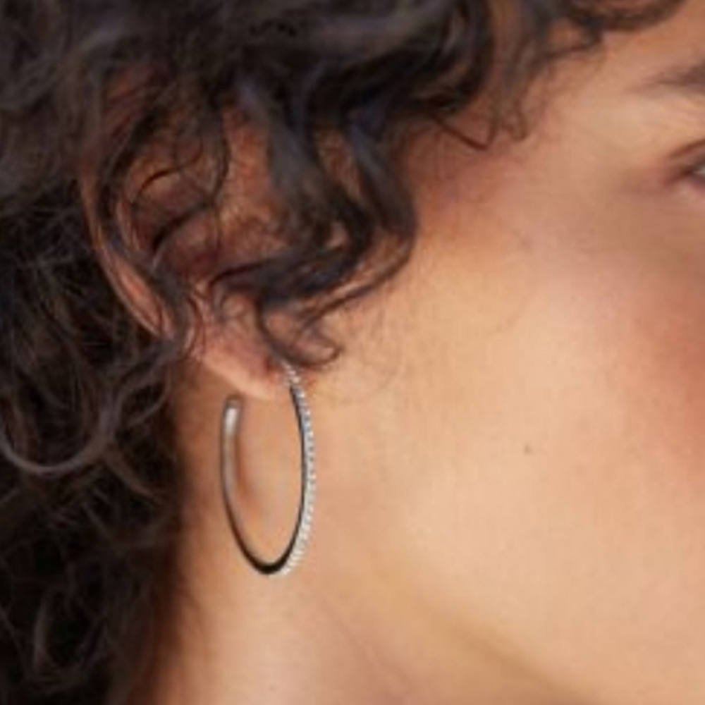UO Rhinestone Hoop Earring Set